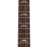 auditorium guitar with solid spruce top, 5A movingui b&s, amara ebony fb, cutaway, EQ and gigbag