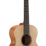 mini jumbo Bass guitar with solid spruce top, mahogany b&s, amara ebony fb, EQ and gigbag