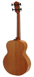 mini jumbo Bass guitar with solid spruce top, mahogany b&s, amara ebony fb, EQ and gigbag