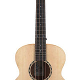 mini jumbo Bass guitar with solid spruce top, mahogany b&s, amara ebony fb, EQ and gigbag