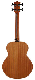 mini jumbo Bass guitar with solid spruce top, mahogany b&s, amara ebony fb, EQ and gigbag