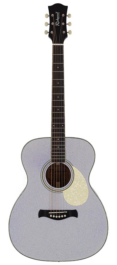 Richwood HSA-55-GS akoestische westerngitaar zilver metallic