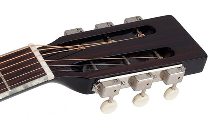 Richwood - Hsp-55-Bk - Parlor Guitar With Solid Spruce Top – Top, Black