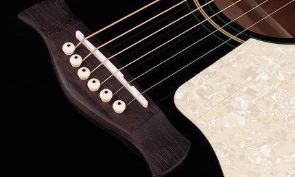 Richwood - Hsj-55-Bk - Jumbo Guitar With Solid Spruce Top – Top, Black
