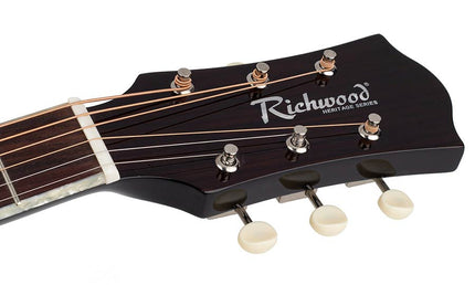 Richwood - Hsj-55-Bk - Jumbo Guitar With Solid Spruce Top – Top, Black