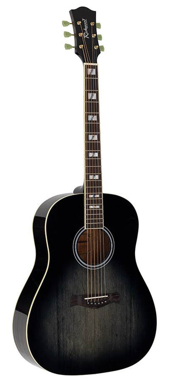 Richwood - HSDS-42-TBK - dreadnought guitar with solid spruce top – Transparent Black