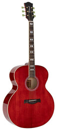 Richwood - HSJS-42-TRD - jumbo guitar with solid spruce top – Transparent Red