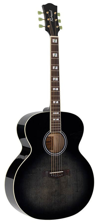Richwood - HSJS-42-TBK - jumbo guitar with solid spruce top – Transparent Black