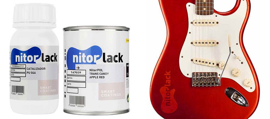 NitorLACK - N167039108 - polyurethane paint trans candy apple red - 500ml can + 250ml hardener