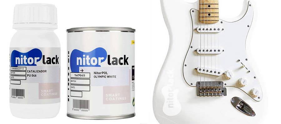 NitorLACK - N167045108 - polyurethane paint olympic white - 500ml can + 250ml hardener