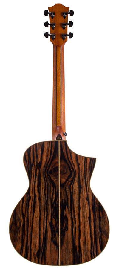 lefty concert guitar all solid tonewoods, amara eb back & sides & fb, Fishman, natural, with bag