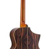 lefty concert guitar all solid tonewoods, amara eb back & sides & fb, Fishman, natural, with bag
