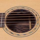 lefty concert guitar all solid tonewoods, amara eb back & sides & fb, Fishman, natural, with bag