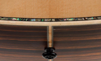 lefty concert guitar all solid tonewoods, amara eb back & sides & fb, Fishman, natural, with bag