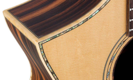 lefty concert guitar all solid tonewoods, amara eb back & sides & fb, Fishman, natural, with bag