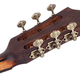 parlor guitar all solid tonewoods with 12th fret neck joint, amara ebony fb, with heavy duty bag