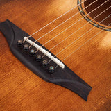 parlor guitar all solid tonewoods with 12th fret neck joint, amara ebony fb, with heavy duty bag