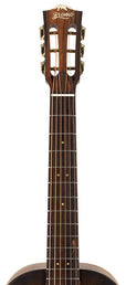 parlor guitar all solid tonewoods with 12th fret neck joint, amara ebony fb, with heavy duty bag