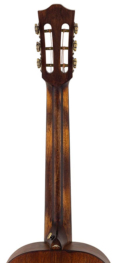 parlor guitar all solid tonewoods with 12th fret neck joint, amara ebony fb, with heavy duty bag