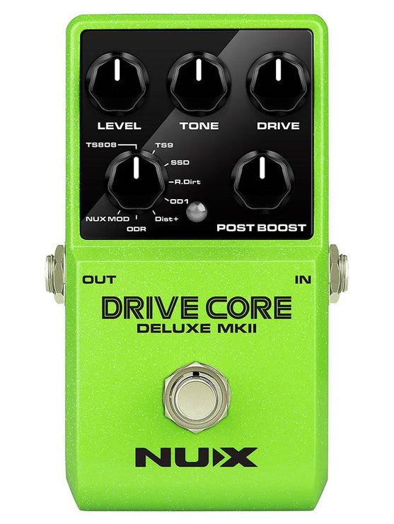 NUX - NCO-2 - 8-in-1 analog overdrive pedal DRIVE CORE DELUXE MKII with post boost for solos
