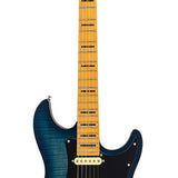 Sire Guitars - S7+ FM/TBL - electric guitar S-style transparent blue satin – Transparent Blue