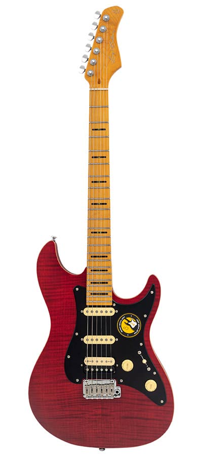 Sire Guitars - S7+ FM/STR - electric guitar S-style see through red satin – Through Red
