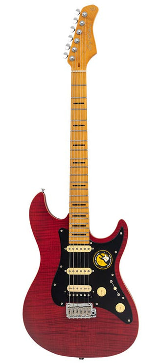 Sire Guitars - S7+ FM/STR - electric guitar S-style see through red satin – Through Red