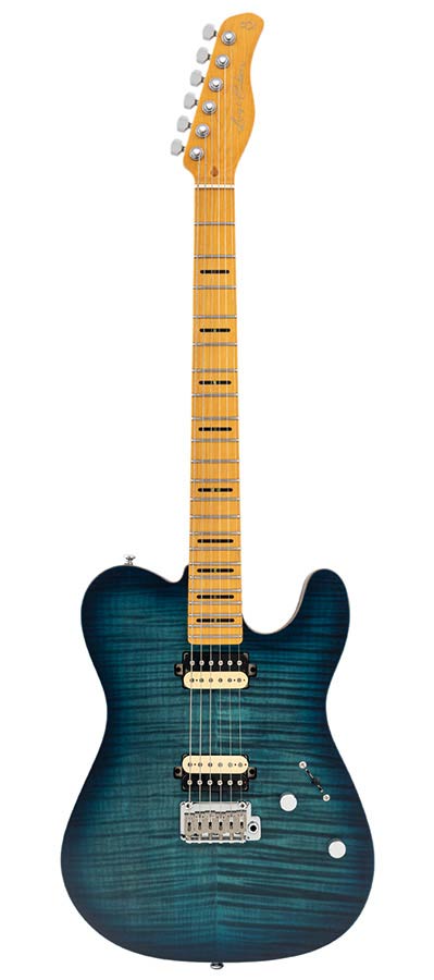 Sire Guitars - T7+ FM/TBL - electric guitar T-style transparent blue satin – Transparent Blue
