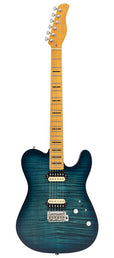 Sire Guitars - T7+ FM/TBL - electric guitar T-style transparent blue satin – Transparent Blue