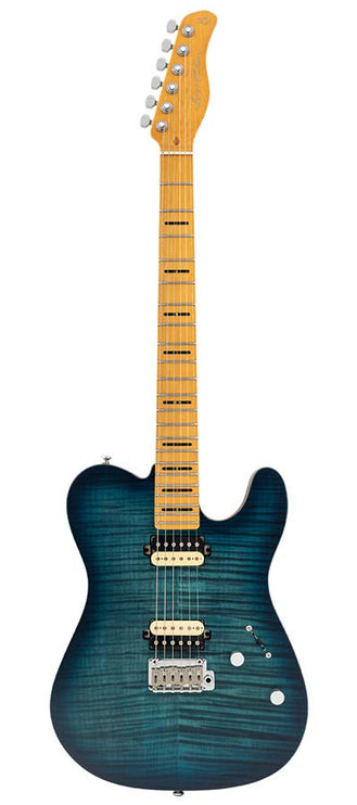Sire Guitars - T7+ FM/TBL - electric guitar T-style transparent blue satin – Transparent Blue