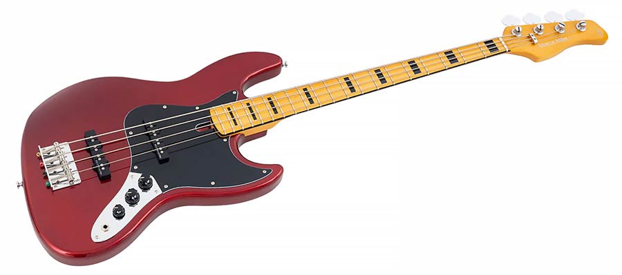 Sire Basses - V5 A4/car - Alder 4-String Passive Bass Guitar – Apple Red