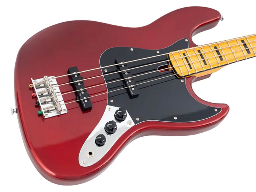 Sire Basses - V5 A4/car - Alder 4-String Passive Bass Guitar – Apple Red