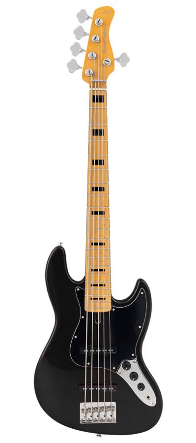 Sire Basses - V5 A5/BK - alder 5-string passive bass guitar black – Guitar Black