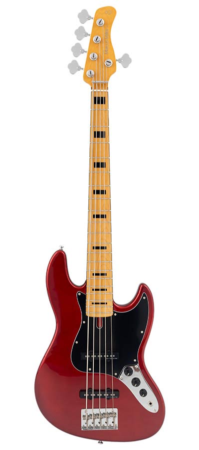 Sire Basses - V5 A5/CAR - alder 5-string passive bass guitar candy apple red – Apple Red