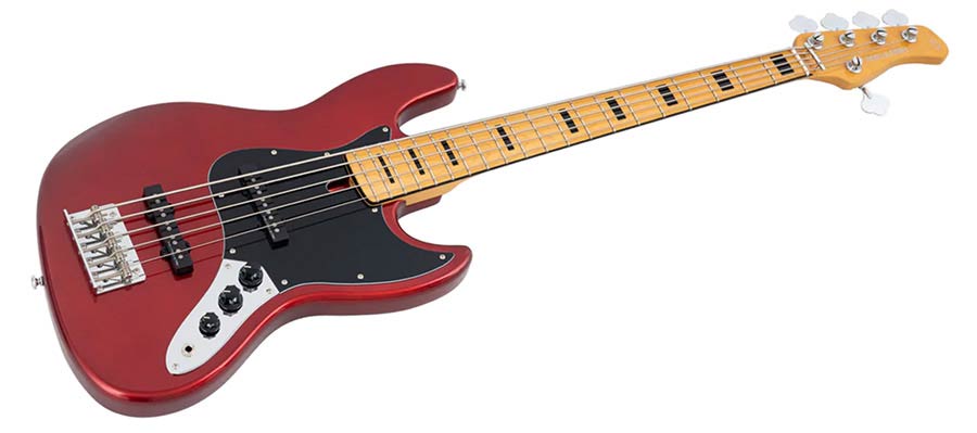 Sire Basses - V5 A5/car - Alder 5-String Passive Bass Guitar – Apple Red