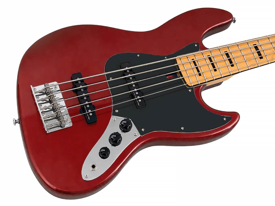 Sire Basses - V5 A5/car - Alder 5-String Passive Bass Guitar – Apple Red