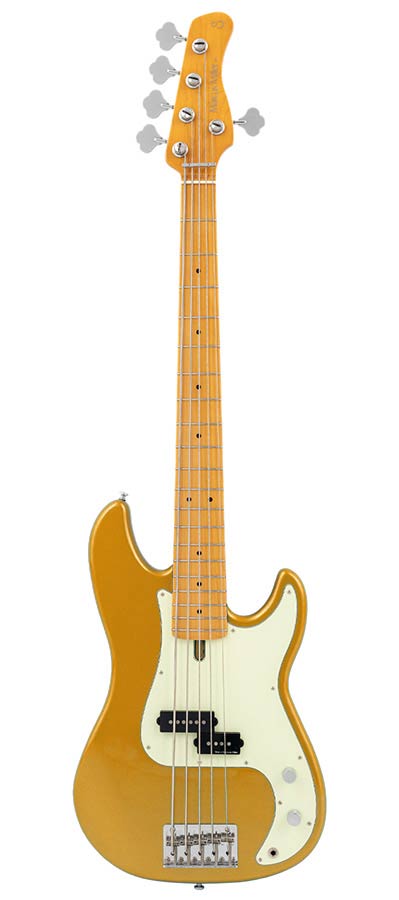 Sire Basses - P5 A5/MGO - alder 5-string passive bass guitar metallic gold – Metallic Gold