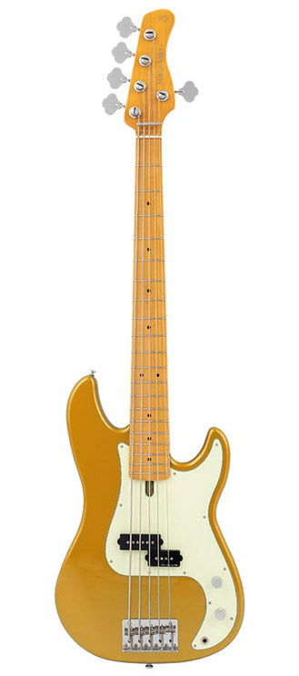 Sire Basses - P5 A5/MGO - alder 5-string passive bass guitar metallic gold – Metallic Gold