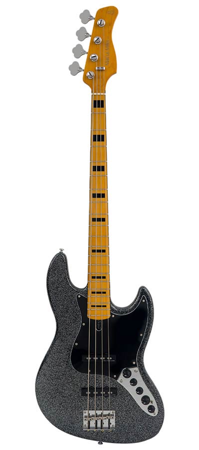 Sire Basses - V7+ A4/BKS - alder 4-string active bass guitar black sparkle – Guitar Black