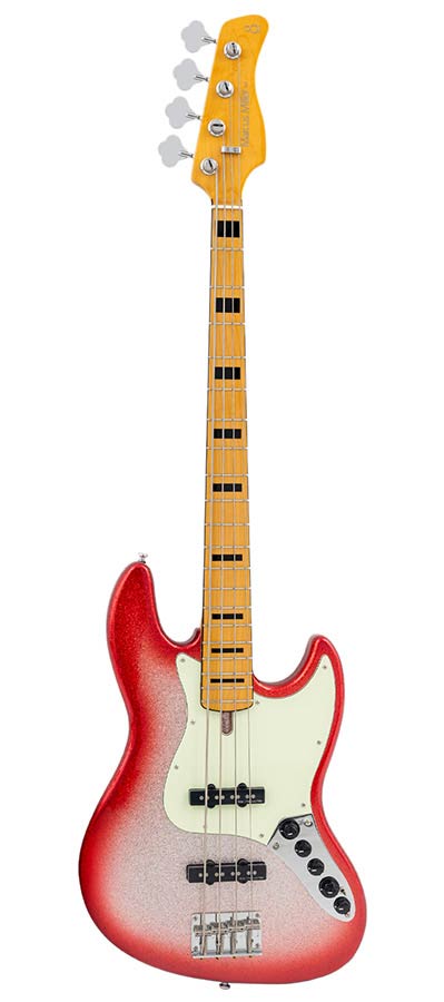 Sire Basses - V7+ A4/RDS - alder 4-string active bass guitar red sparkle – Guitar Red