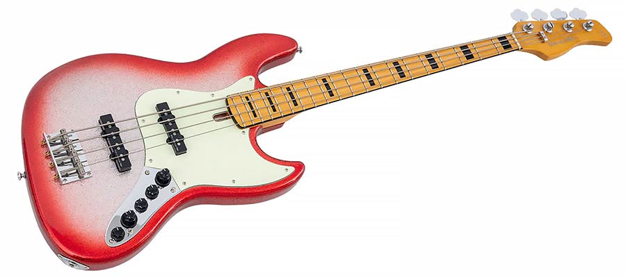 Sire Basses - V7+ A4/rds - Alder 4-String Active Bass Guitar - Red