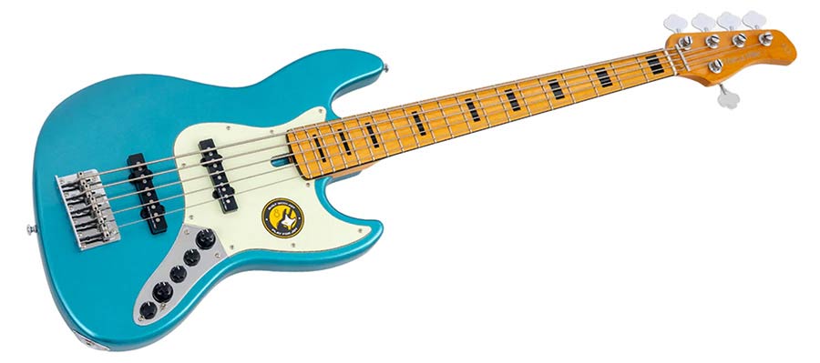 Sire Basses - V7+ A5/tp - Alder 5-String Active Bass Guitar - Tide Pool