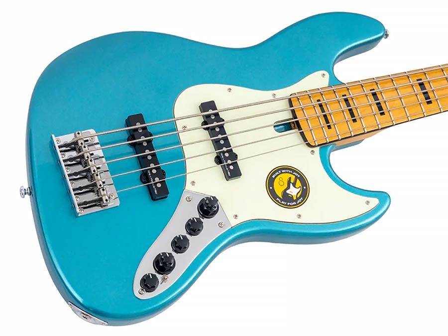 Sire Basses - V7+ A5/tp - Alder 5-String Active Bass Guitar - Tide Pool