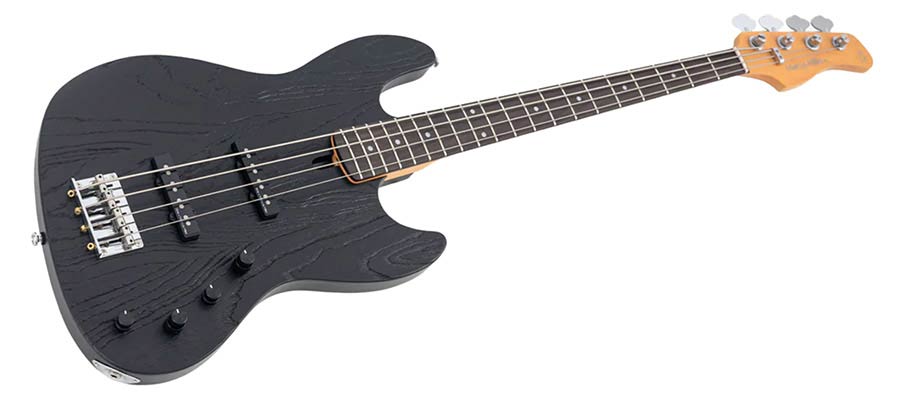 Sire Basses - V6 4/bk - Mahogany+Ash Top 4-String Active Bass Guitar - Black