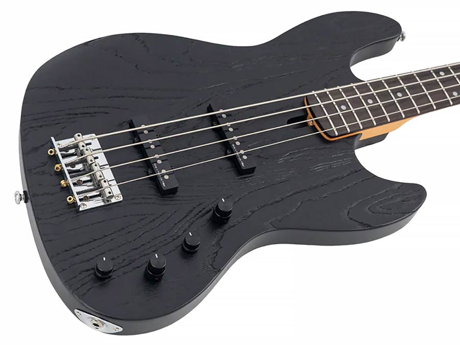 Sire Basses - V6 4/bk - Mahogany+Ash Top 4-String Active Bass Guitar - Black