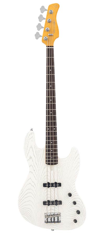 Sire Basses - V6 4/AWH - mahogany+ash top 4-string active bass guitar antique white – Antique White