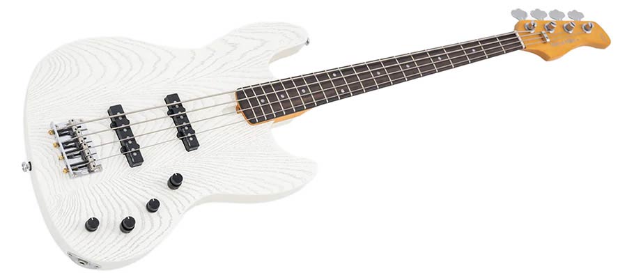 Sire Basses - V6 4/awh - Mahogany+Ash Top 4-String Active Bass Guitar – Antique White
