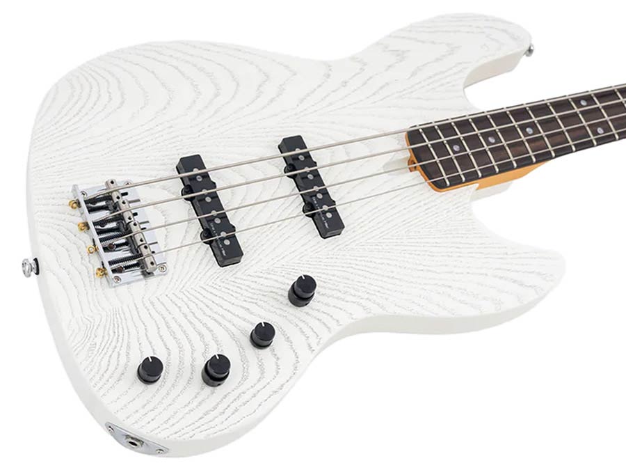 Sire Basses - V6 4/awh - Mahogany+Ash Top 4-String Active Bass Guitar – Antique White