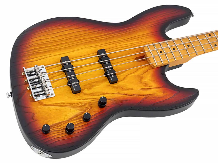 Sire Basses - V6 4/3ts - Mahogany+Ash Top 4-String Active Bass Guita3 – 3 Tone Sunburst