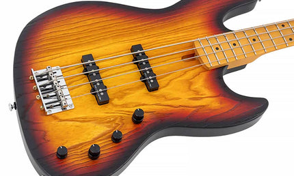 Sire Basses - V6 4/3ts - Mahogany+Ash Top 4-String Active Bass Guita3 – 3 Tone Sunburst